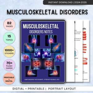 Musculoskeletal Disorders Notes | Musculoskeletal Nursing | Muscular System | Nursing Bundle | Instant Download